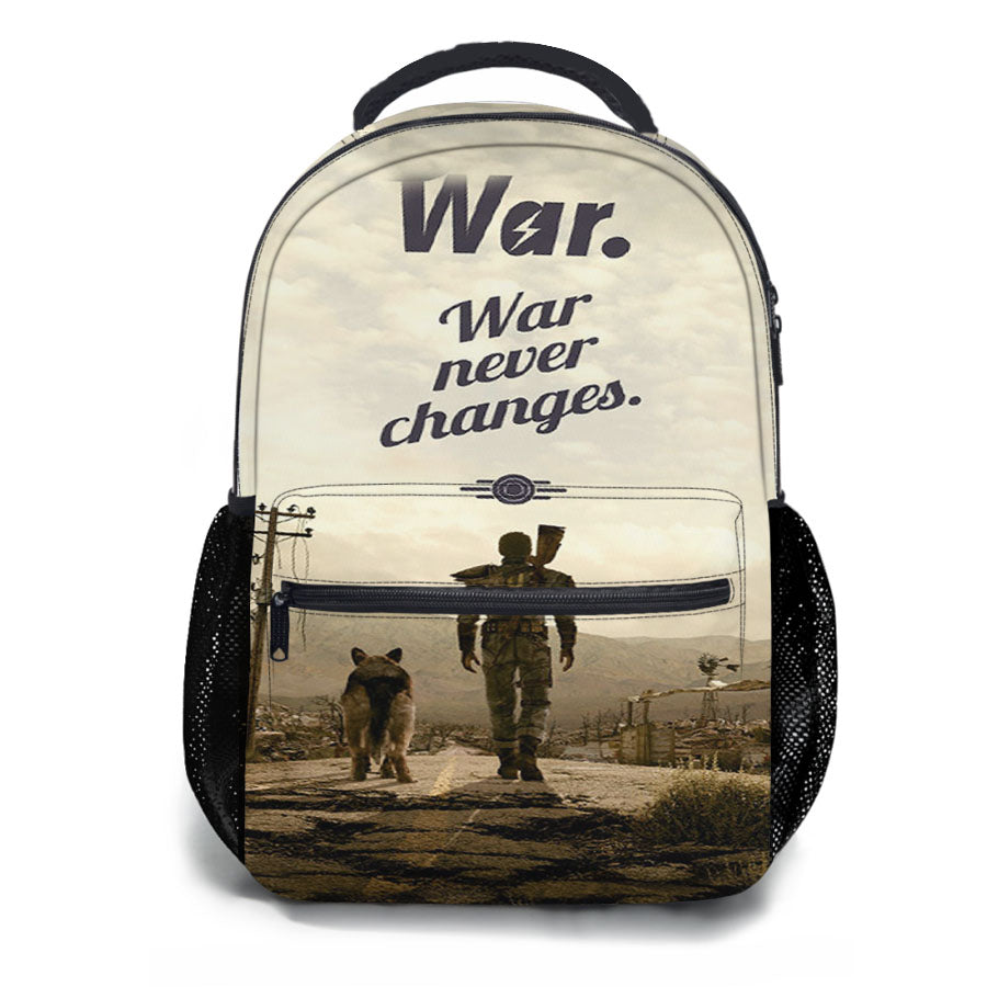Lone Wanderer And Dogmeat Fallout School Backpacks