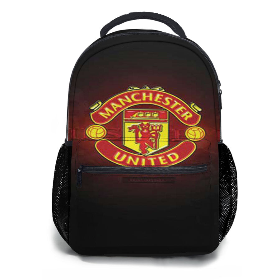 Manchester United Logo Red Fade School Backpacks