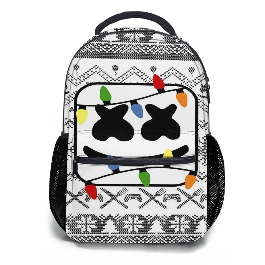 Marshmello Christmas School Backpacks