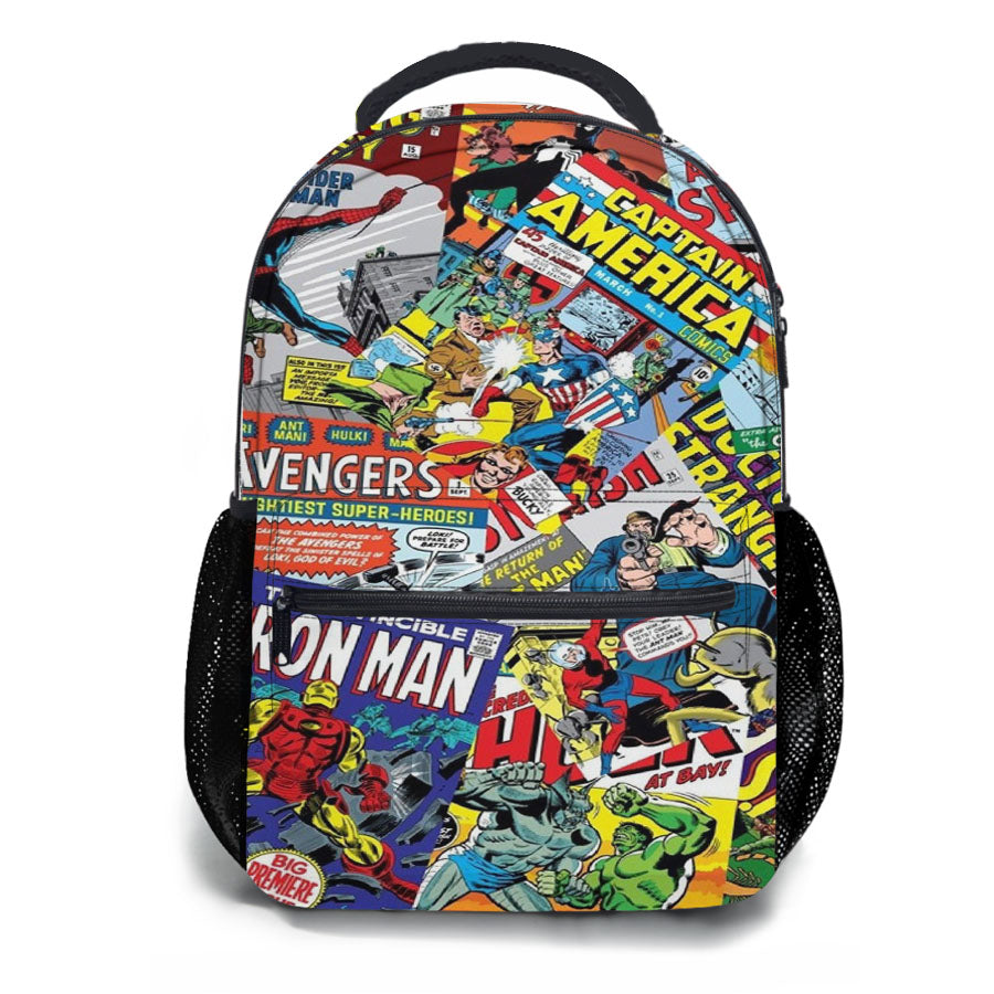 Marvel Comics Pattern School Backpacks