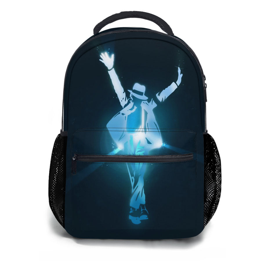 Michael Jackson Blue Vector School Backpacks