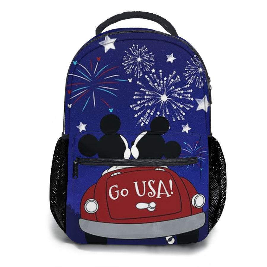 Mickey And Minnie Fireworks School Backpacks