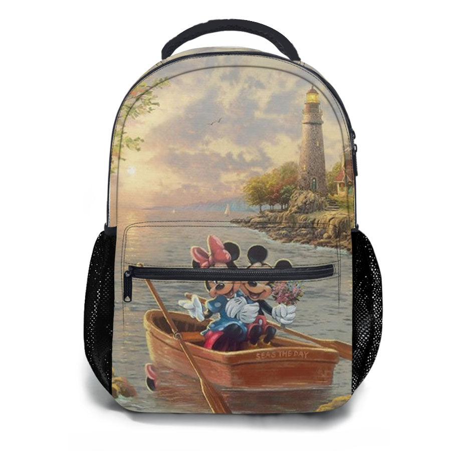 Mickey And Minnie Lighthouse Cover School Backpacks