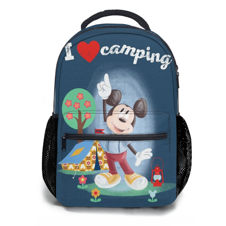 Mickey I Love Camping School Backpacks