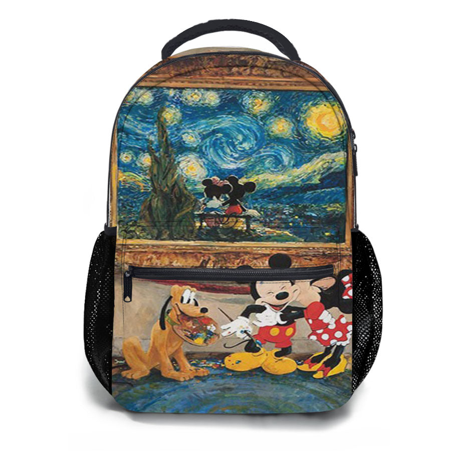 Mickey Mouse And The Dog School Backpacks