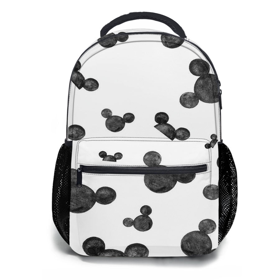 Mickey Mouse Head Pattern Silhouette School Backpacks