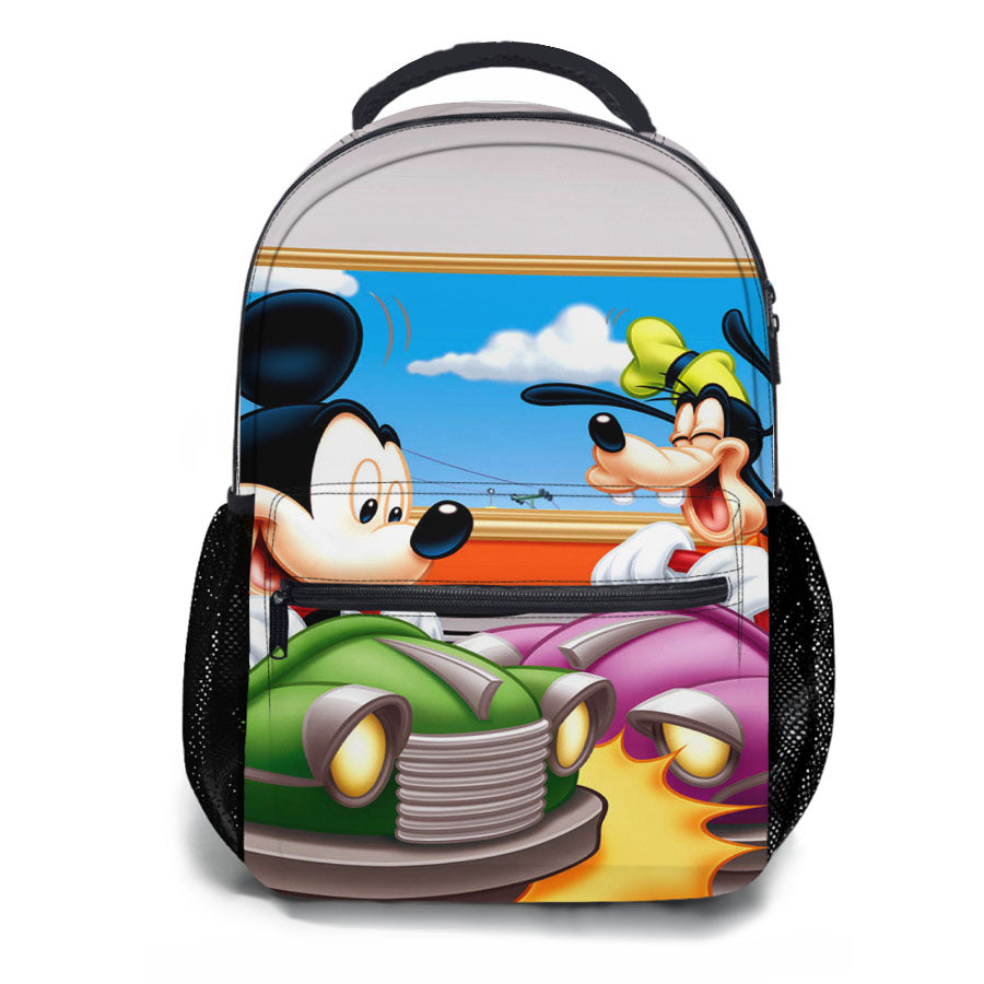 Mickey Mouse In Amusement Park School Backpacks