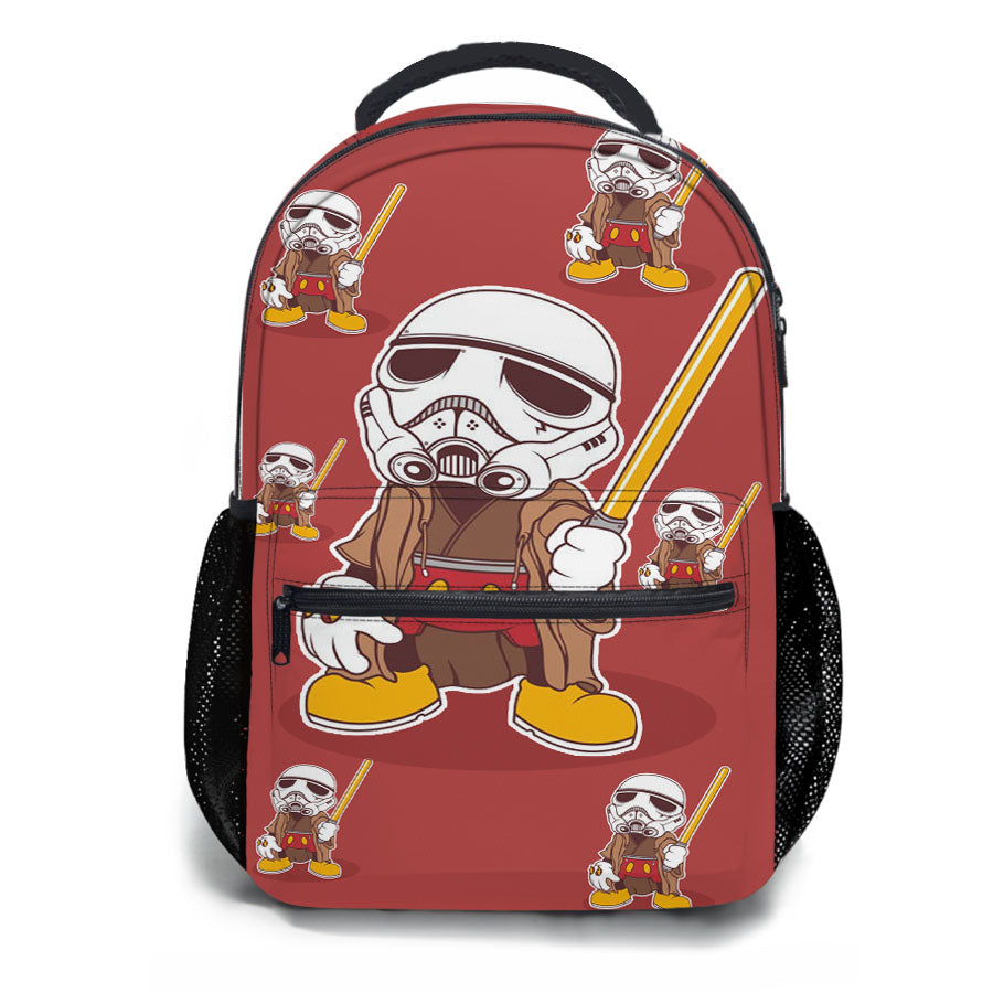 Mickey Wars Pattern School Backpacks