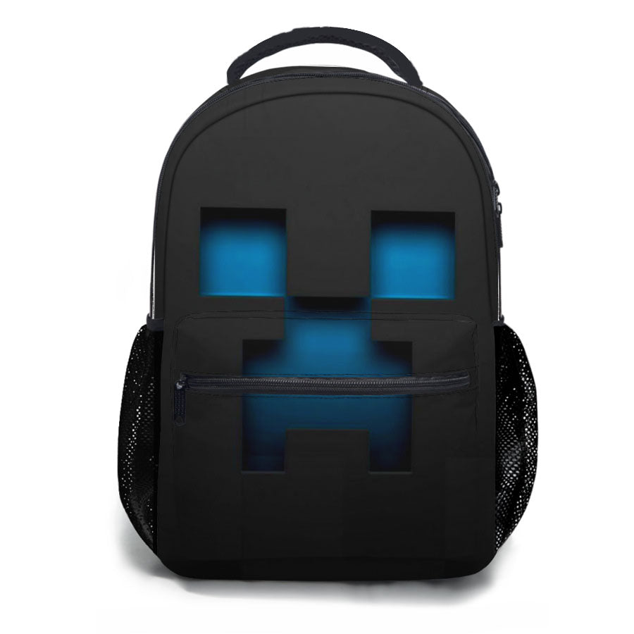 Minecraft Blue Creeper School Backpacks