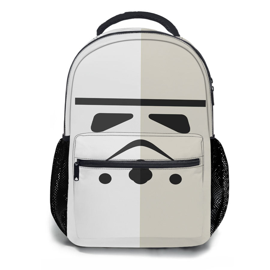 Minimalist Star Wars Stormtrooper Helmet School Backpacks