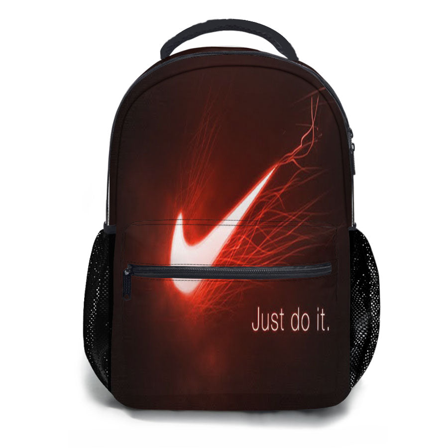 Nike Just Do It Red Aura Logo School Backpacks