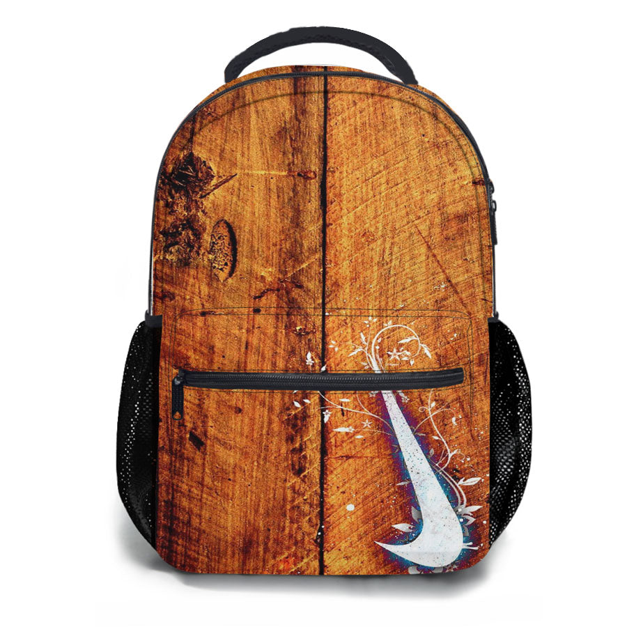 Nike Logo In Wood School Backpacks