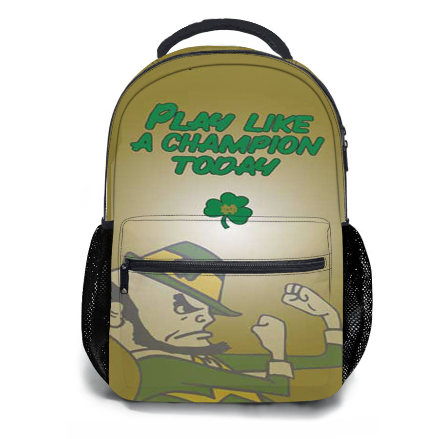 Notre Dame Yellow Fade School Backpacks