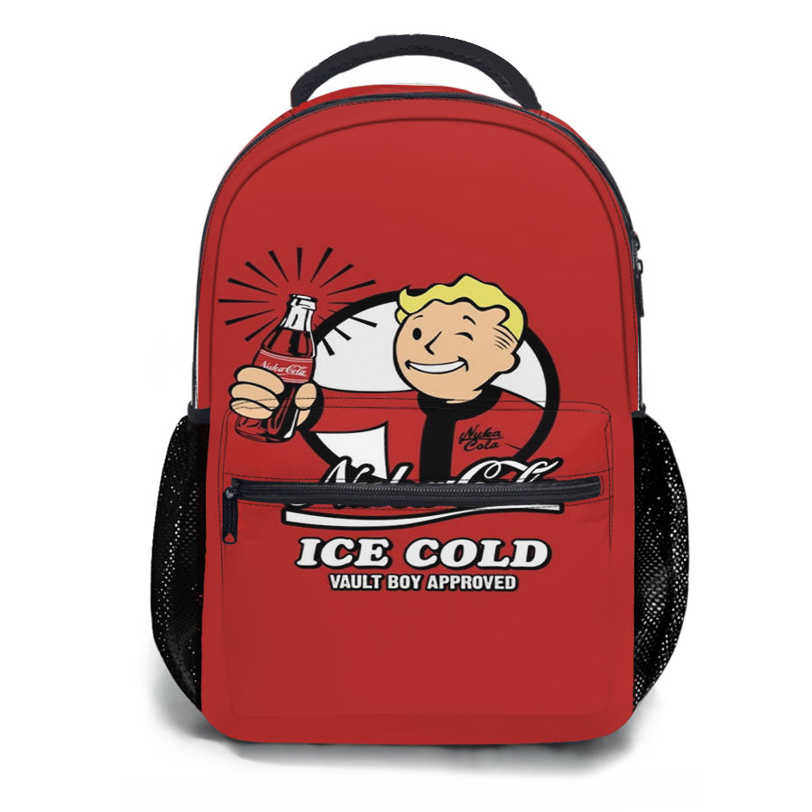 Nuka Cola Ice Cold Vault Boy Approved Fallout School Backpacks