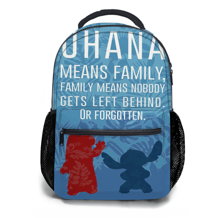 Ohana Stitch Lilo Disney School Backpacks