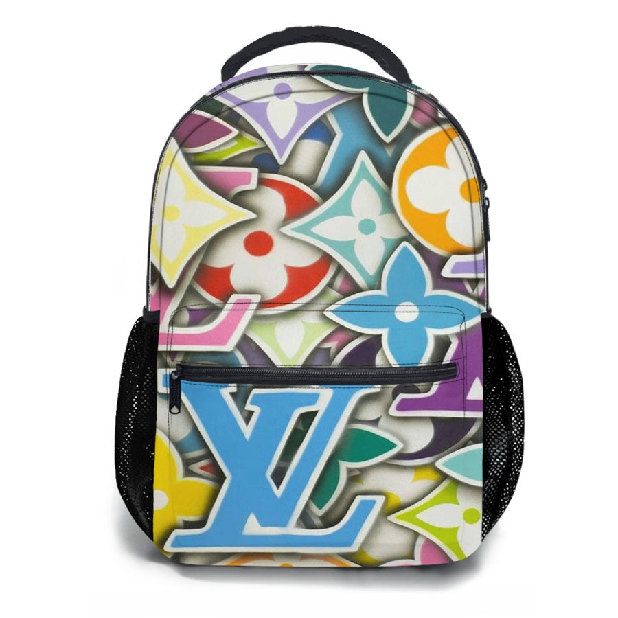 Pattern Takasi Murakami Lv Style School Backpacks