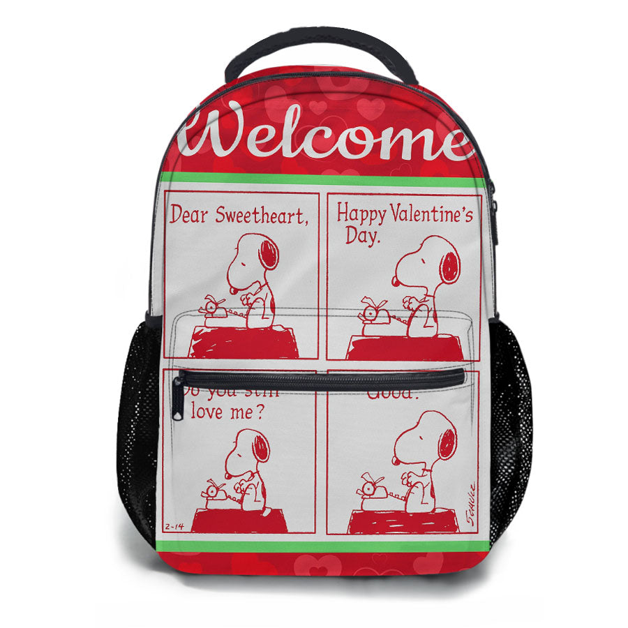 Peanuts Comic Strip Valentine Snoopy School Backpacks