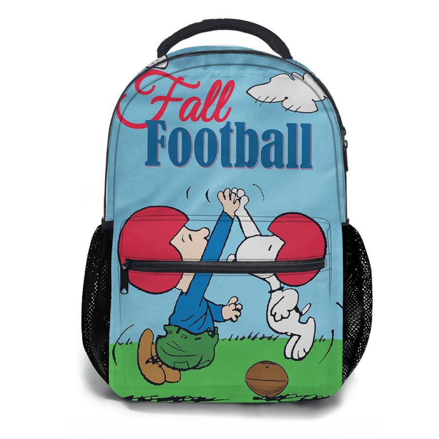 Peanuts Football Sport School Backpacks