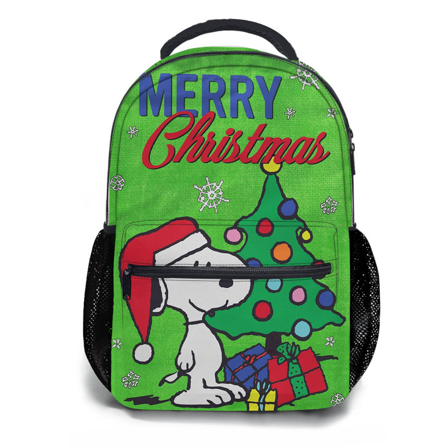 Peanuts Merry Christmas Snoopy School Backpacks
