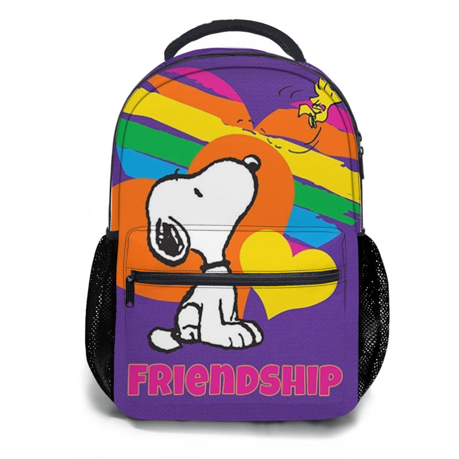 Peanuts Rainbow Friendship Snoopy School Backpacks