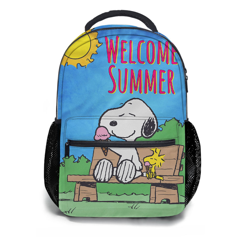 Peanuts Welcome Summer Snoopy & Woodstock School Backpacks