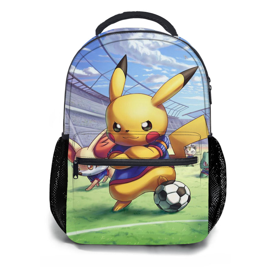 Pikachu Pokemen Football School Backpacks