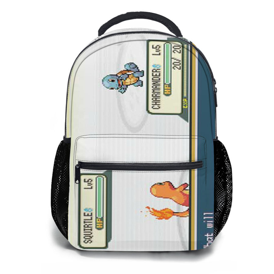 Pokemon Charmander Squirtle Battle School Backpacks