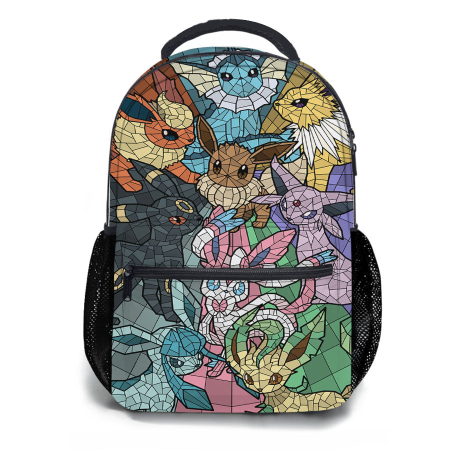 Pokemon Stained Glass Eevee Evolutions School Backpacks