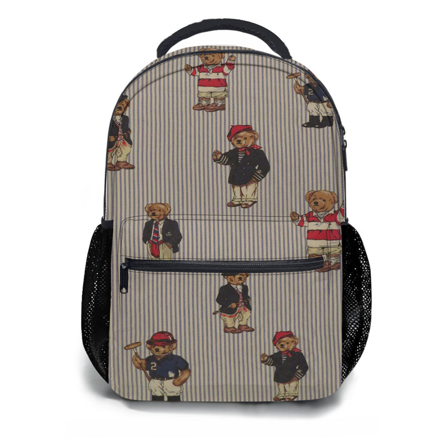 Polo Bear Pattern Suit School Backpacks