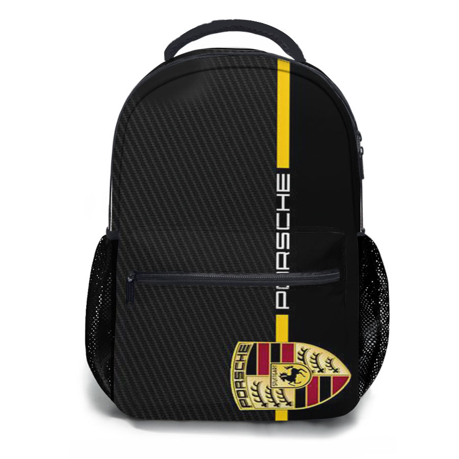 Porsche Stripe Carbon School Backpacks