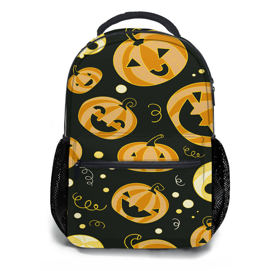 Pumpkins Pattern Halloween School Backpacks