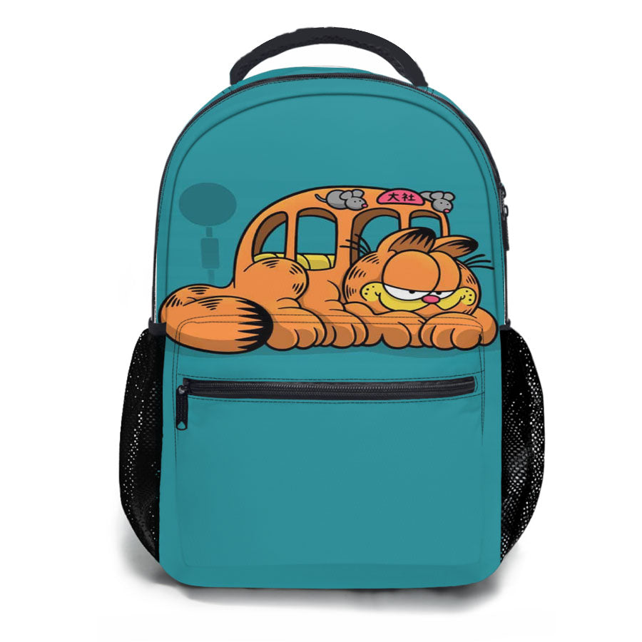 Puss Garfield Meow Bus School Backpacks