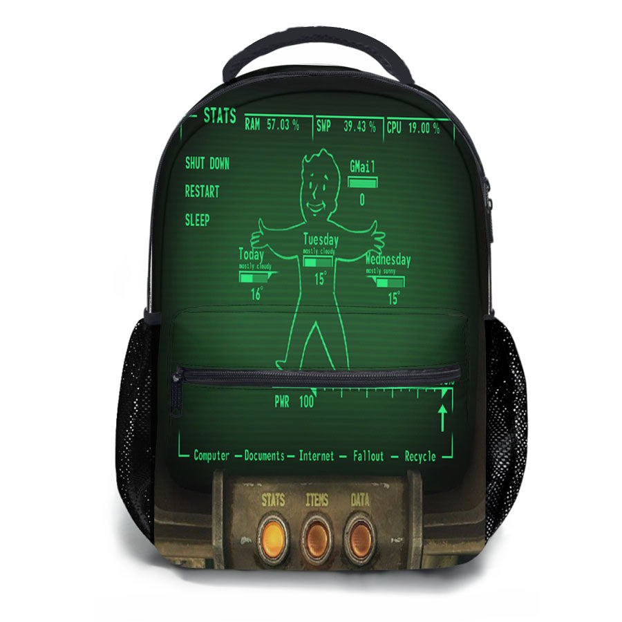 Rainmeter Fallout Pipboy Suite School Backpacks