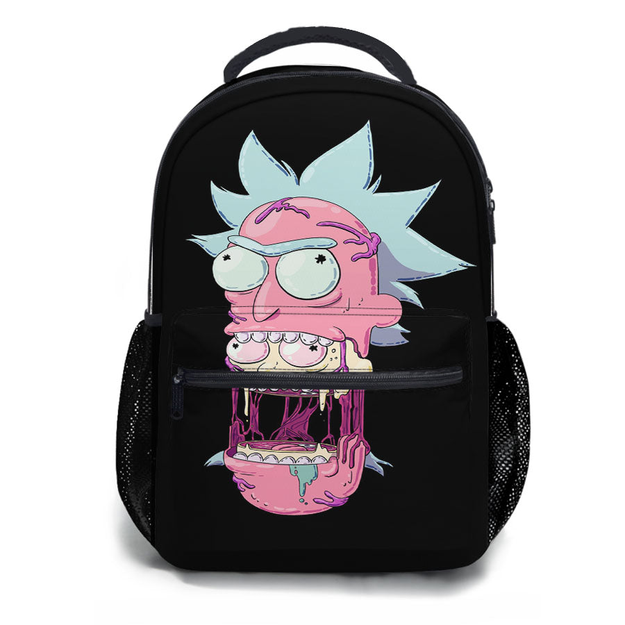 Rick And Morty Illustration School Backpacks