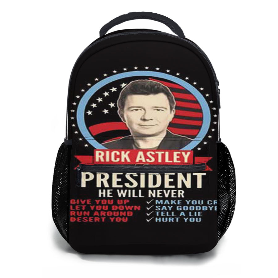 Rick Astley President School Backpacks