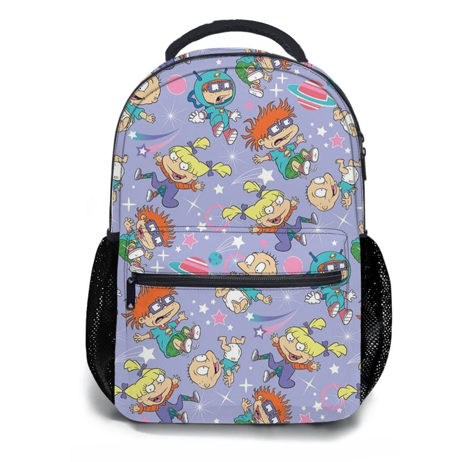 Rugrats Pattern Plannet Wallpaper School Backpacks