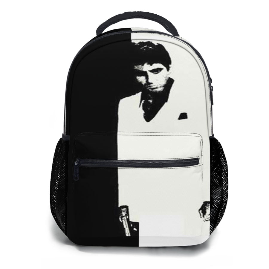 Scarface Black N White School Backpacks