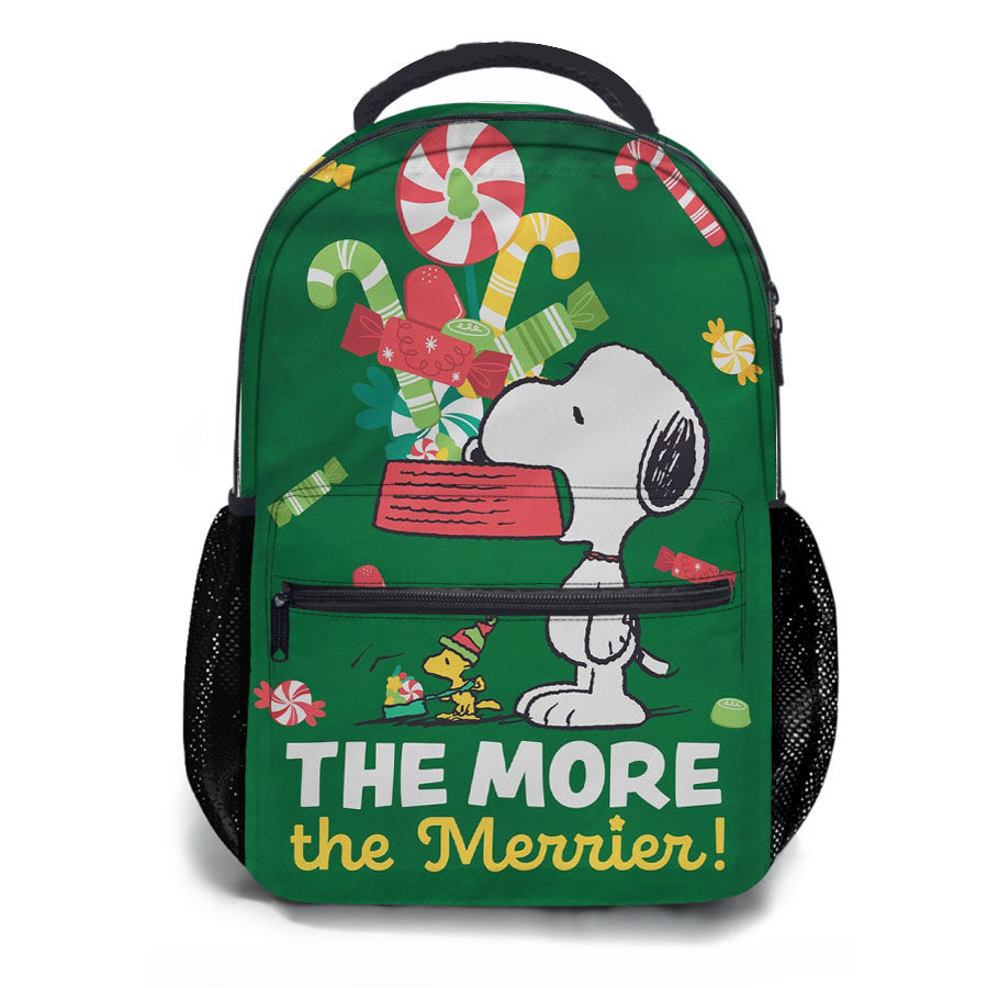 Snoopy Christmas Garden Flag Holiday School Backpacks