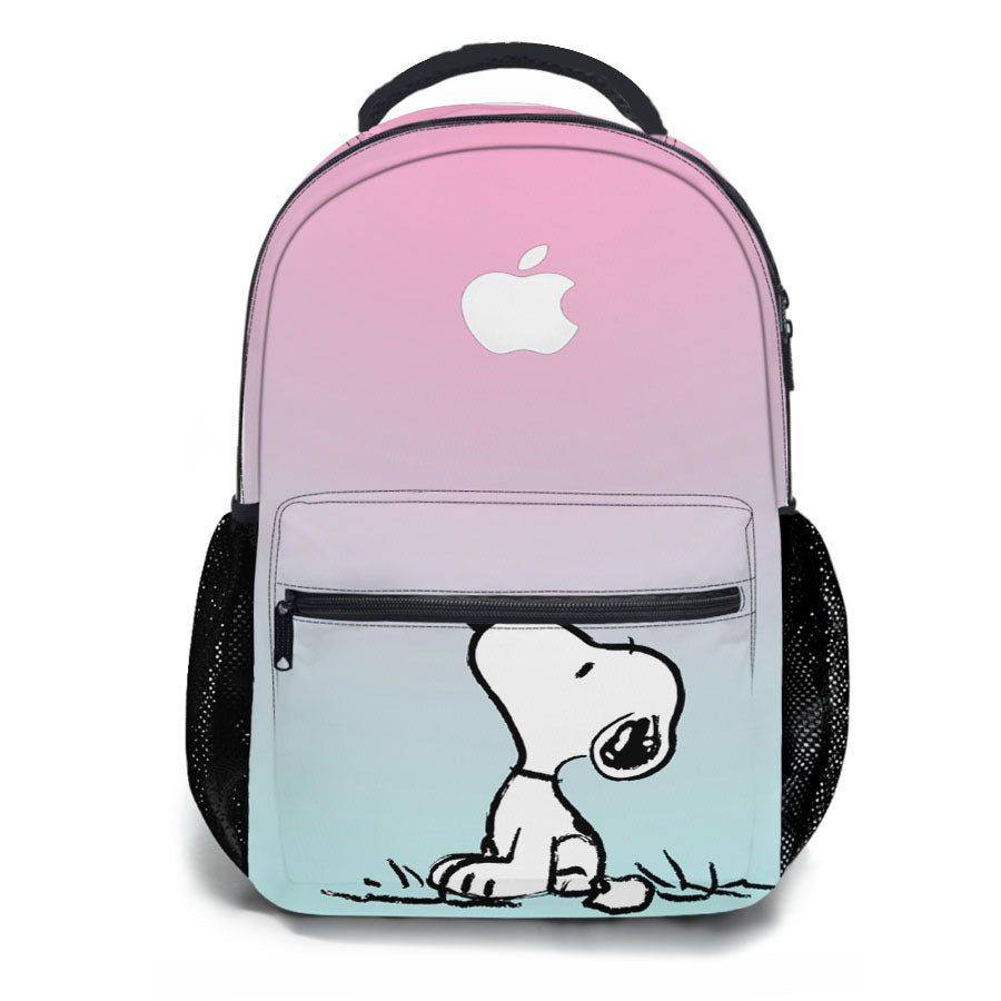Snoopy Gradient Pink Mint School Backpacks
