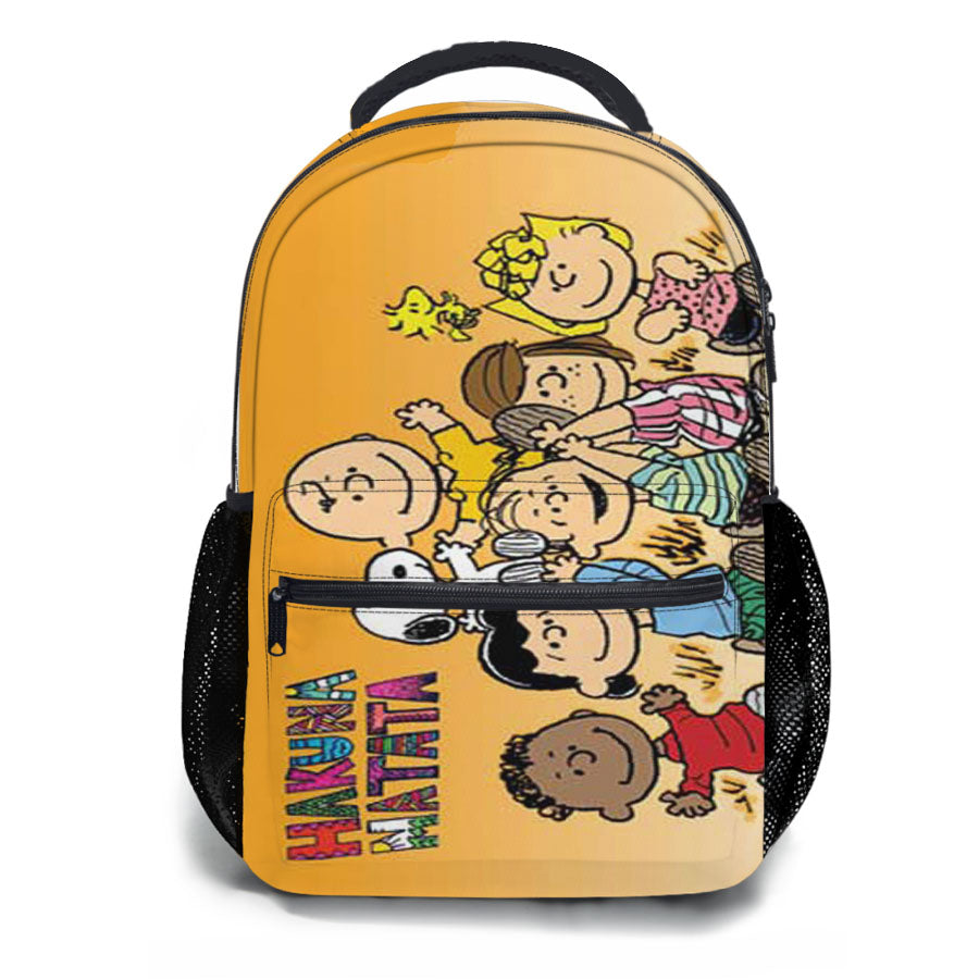 Snoopy Hakuna Orange School Backpacks
