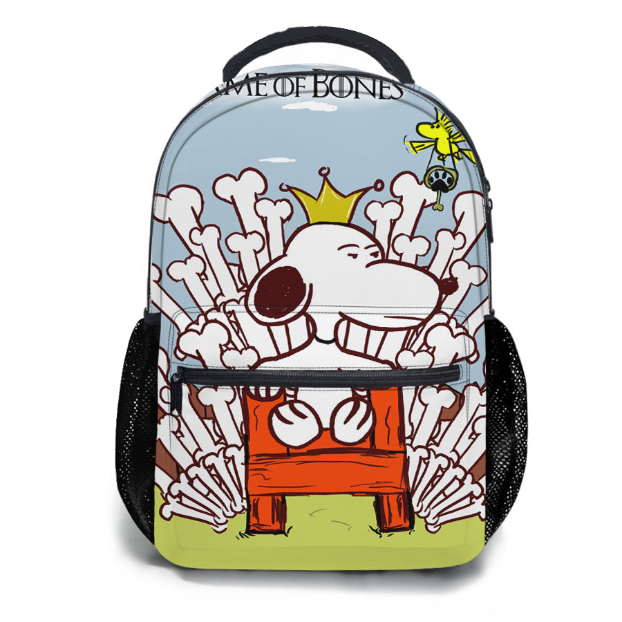 Snoopy The Game Of Bones School Backpacks