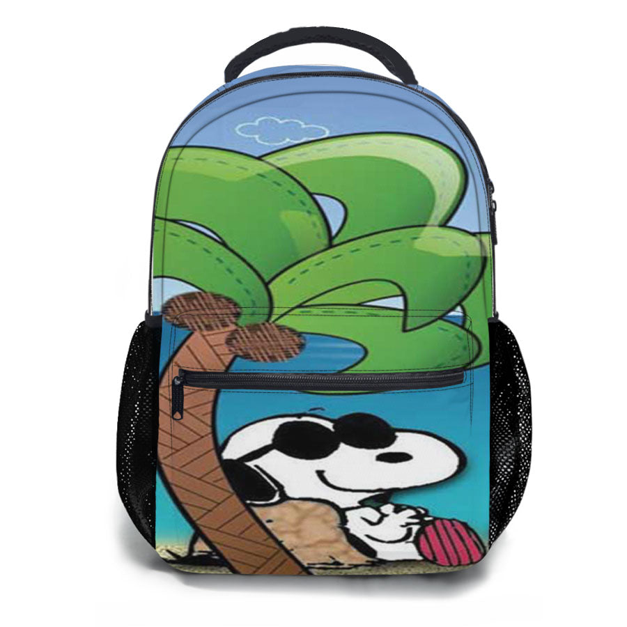 Snoopy Under Palm Tree School Backpacks
