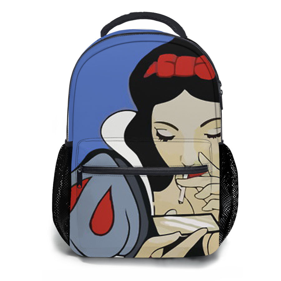 Snow White Punk Smoking School Backpacks