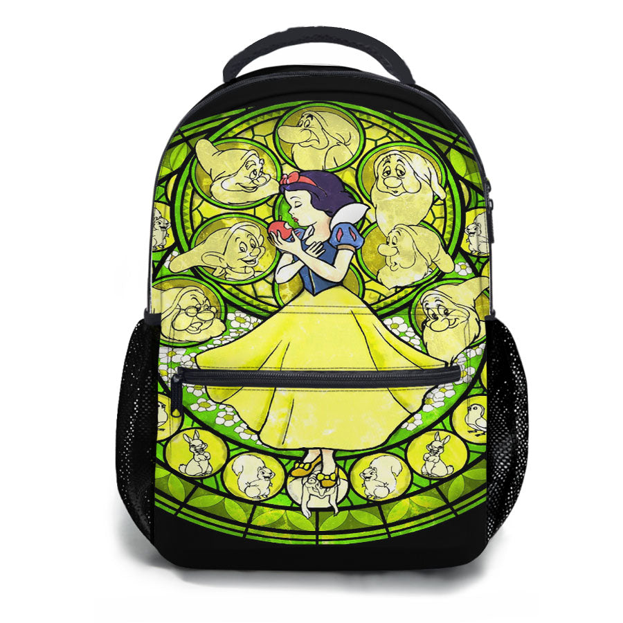 Snow White Stained Glass School Backpacks