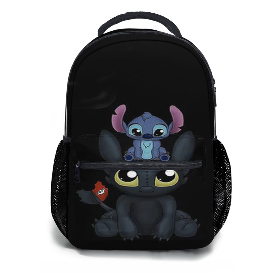 Stitch And Toothless School Backpacks