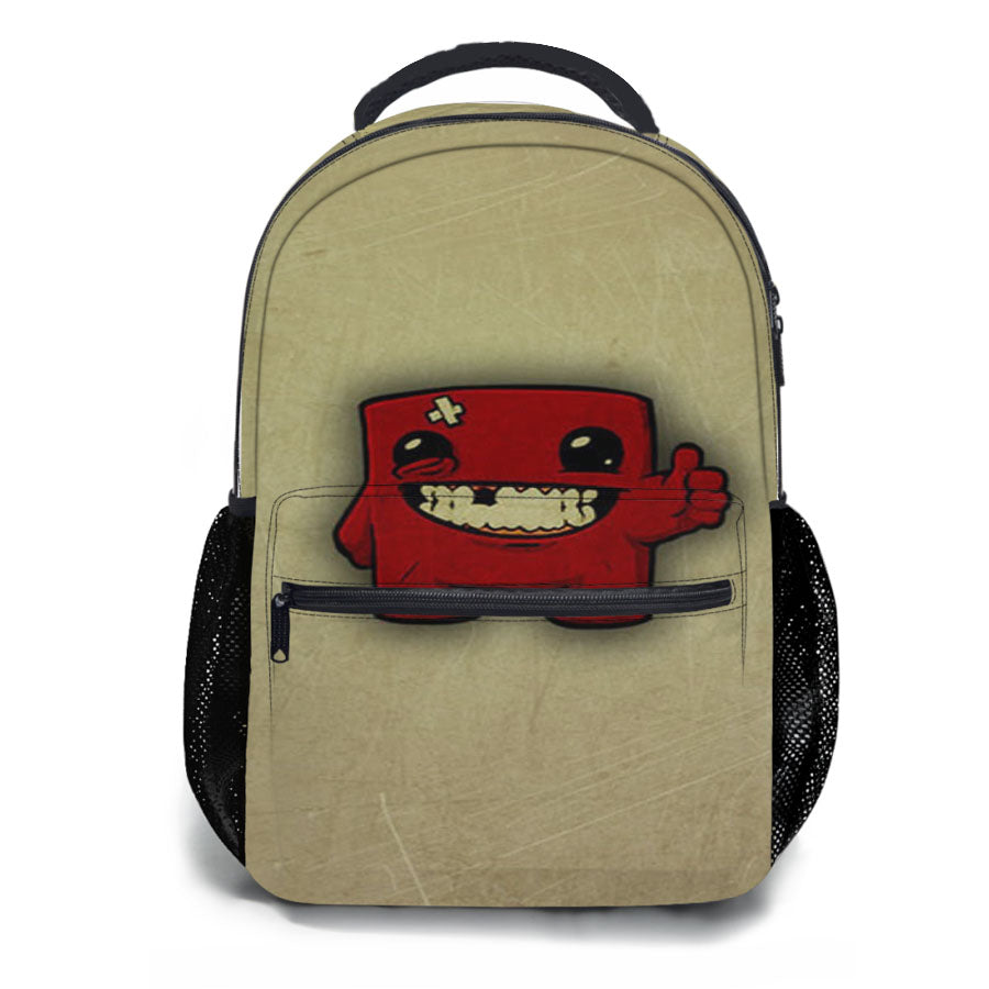 Super Meat Boy Ok School Backpacks