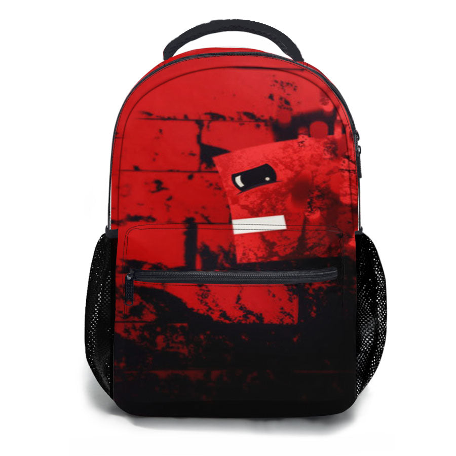Super Meat Boy Texture School Backpacks
