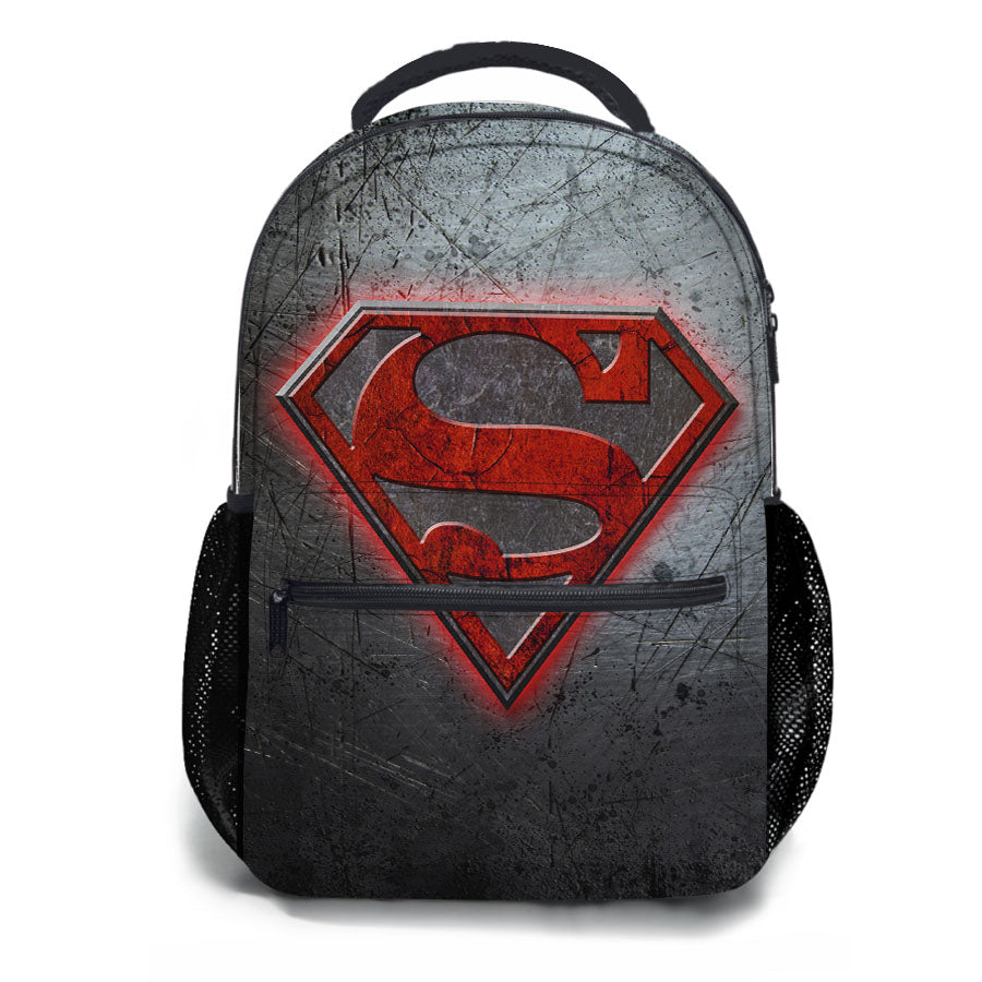 Superman Metal Logo School Backpacks