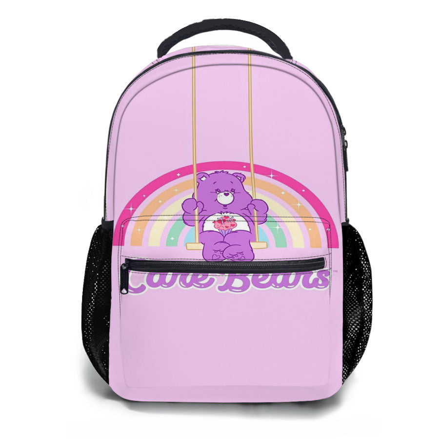 Teddy Bear Care Bears Purple School Backpacks
