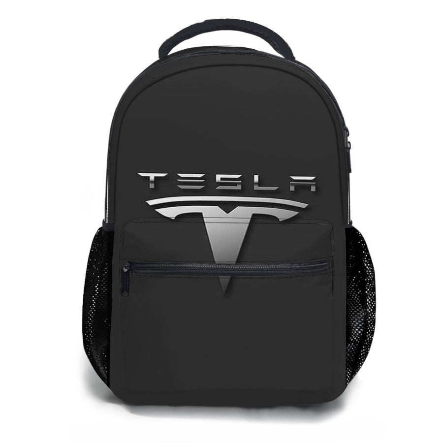 Tesla Car Logo School Backpacks